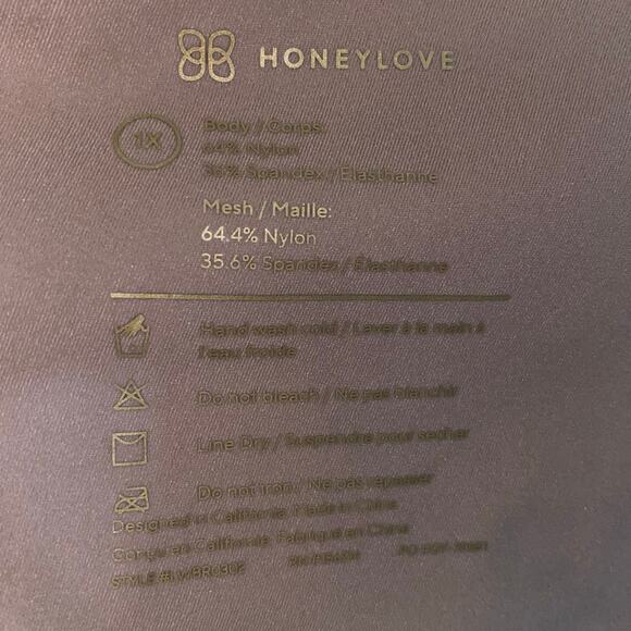 Honeylove CrossOver Runway Black Mesh Wireless Bra Size 1X - Picture 5 of 6